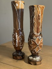 Pair vintage romanian folk art - vintage,
