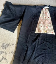 Black Silk Kimono Bamboo