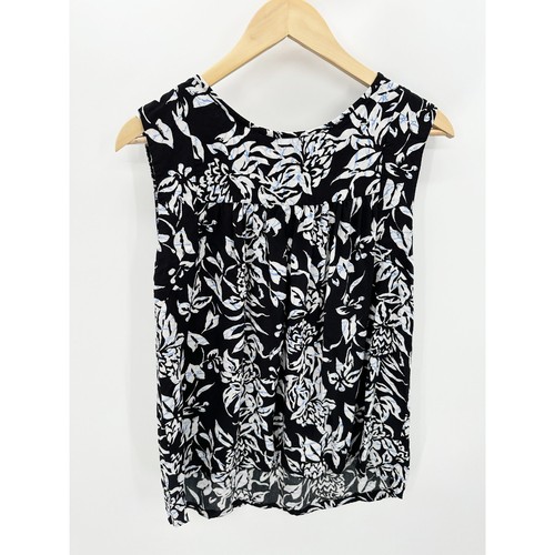 Loft black floral pleated - loft,
