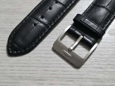 20mm Black Leather Watch Strap Band For Frotis Watches