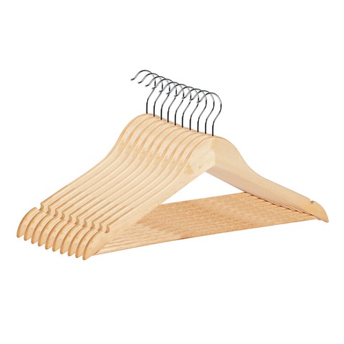 Natural wooden coat - wooden, hangers
