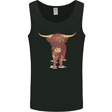 Highland Cattle Cow Scotland Scottish Mens Vest Tank Top