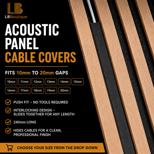 Push fit acoustic panel - push, cable