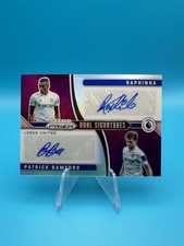 Raphinha Bamford /10 Purple Dual Auto 2021-22 Panini Prizm EPL Leeds DS-RB