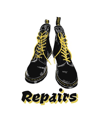 Martens shoe repair sign - dr,