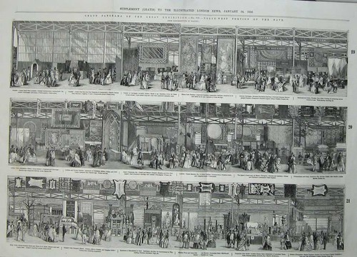 Old antique print - old, 1852