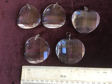 Chandelier drops clear crystal x5 approx 2" each