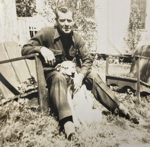 1950s man wood lawn chair - 1950s,