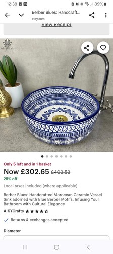 Black white moroccan sink - black,