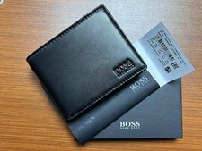 Hugo Boss Men's Asolo Black Leather Bifold Wallet Card & Coin UK Christmas Gift