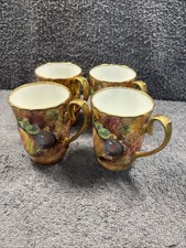 4 x Orchard Gold Fruit Bone China Mugs - ? Aynsley / Crown ?