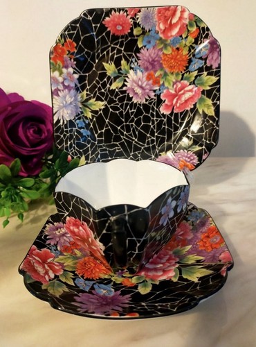 Rare shelley black crackle - black,