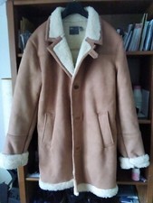 Asos Mens Shearling Coat Tan