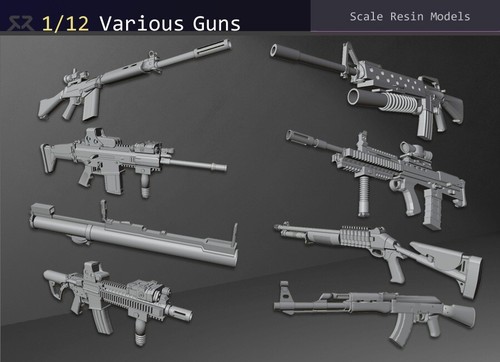 Guns sa80 mk17 ak47 - 1/12, sa80,