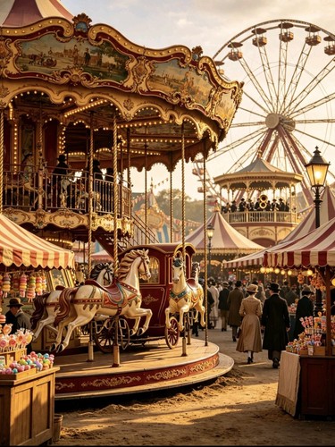 Victorian london fair ground - london,