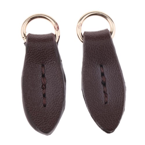 2pcs leaf leather zipper - 2pcs,