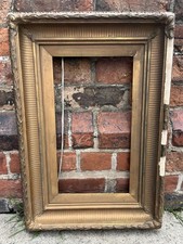 Antique 19th Century Giltwood Large Gesso Photo Picture Frame 