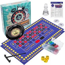 Roulette Wheel and Craps Set