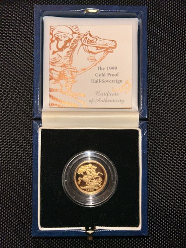 1999 gold proof half sovereign - 1999,