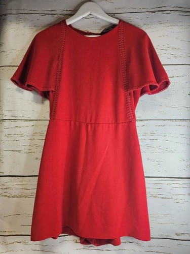 Zara trafaluc red lace - zara,