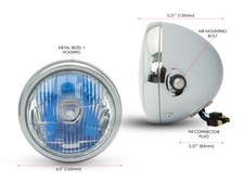 Motorbike chrome headlight for - motorbike,