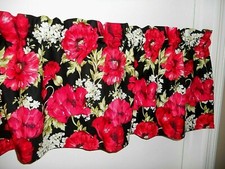 Poppy Curtain Valance Red