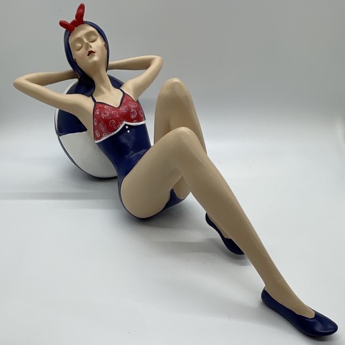 Bathing beauty with beach - bathing,