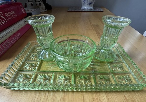Antique art deco - green, glass
