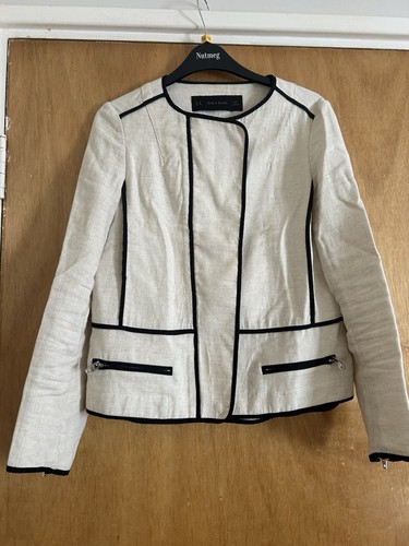 Zara linen blend cream jacket - zara,
