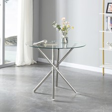 Round Glass Home Kitchen Table