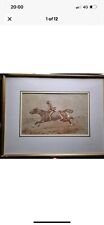 ROBERT RICHARD SCANLAN 1850 WATERCOLOUR IRISH ARTIST PAINTING OF MAN ON A HORSE