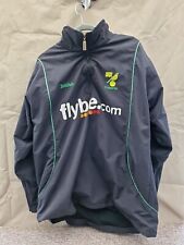 Norwich City 06-08 1/4 Zip Windbreaker Black Size X Large Flybe, Xara, *Rare*