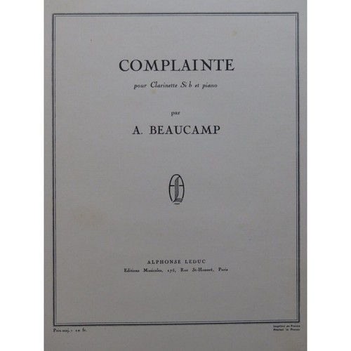 Beaucamp albert lament piano - albert,