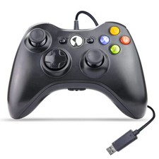 BOXED Black BRAND NEW USB WIRED CONTROLLER FOR XBOX 360 PC WINDOWS UK