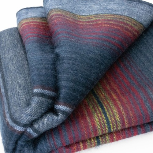 Soft warm striped alpaca - &,