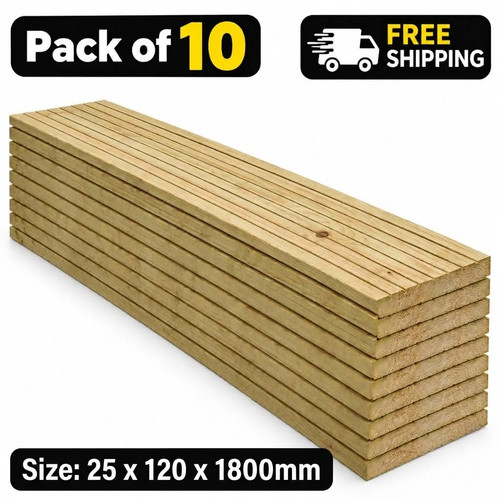 Treated softwood decking - treated,