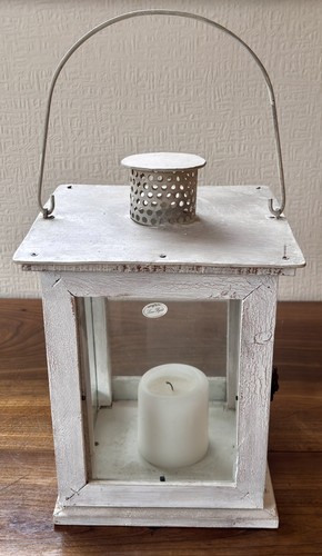 Painted wooden lantern
