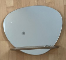 Futon Company Landscape pebble shape Wall Mirror With Shelf