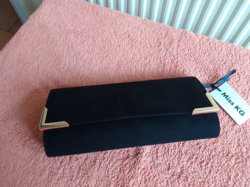 Handbags miss black suede - miss,