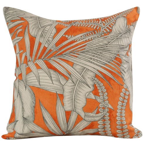 Neon orange flowers leaves - orange, &