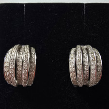 Genuine Diamond Hoop Earrings