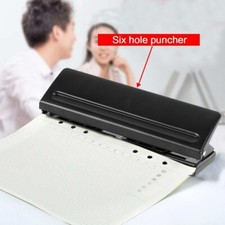 Paper Filofax Punch 6-Hole A4 A5 A6 Adjustable Metal Organiser Hole Puncher UK