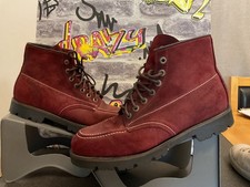 Firetrap Men’s Burgundy suede Lace Up Ankle Boots SUK 9 EU 43 Made Portugal🔥