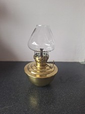 Vintage Brass Weighted  Oil Lamp  Go To Bed Light