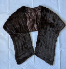 Vintage Dark Brown Real Fur
