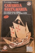 1:55  CONSTRUCTO #80606 Wooden Ship Kit Carabela Santa Maria -  unassembled rare