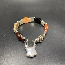 Victorian Scottish Agate And Silver Bracelet 