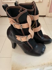 Iconic Vivienne Westwood Black Animal Toe Bondage Boots - BNIB