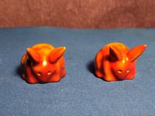 Superb Antique Rare Circa 1905 Bernard Moore Pair Flambé Rabbit Figurines.