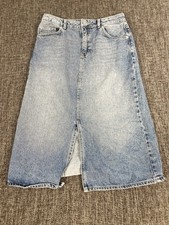 find. Light Blue Denim Midi